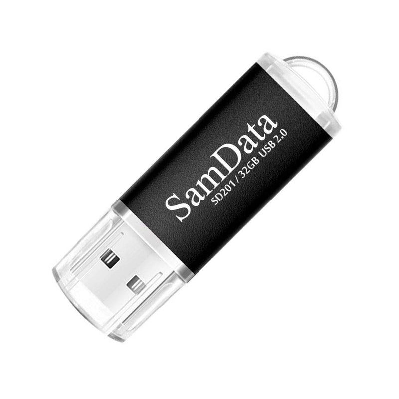 SamData 3 Pack 32GB USB Flash Drives USB 2.0 Thumb Drives Memory Stick Jump Drive Zip Drive, 3 Colors: Black Blue Green - Image 3